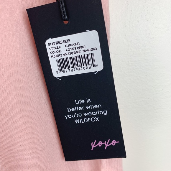 Wildfox NWT Pink Stay Wild KeKe Short Sleeve T-Shirt M - Picture 6 of 7